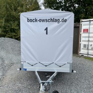 Vermietanhänger Nr. 1 mit Plane und Spriegel, 750 kg