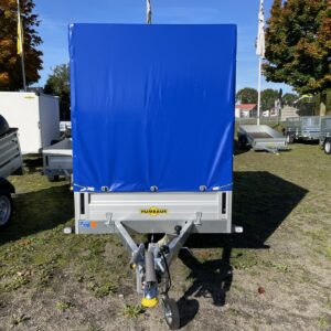 Humbaur HA 132513 KV, inkl. Radstoßdämpfer und Hochplane in blau