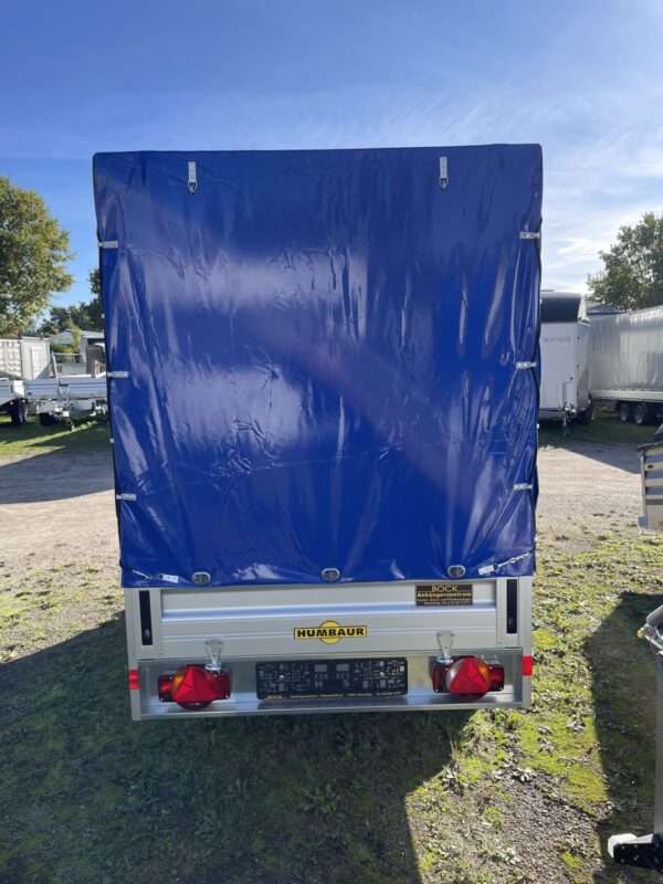 Humbaur HA 132513 KV, inkl. Radstoßdämpfer und Hochplane in blau – Bild 6